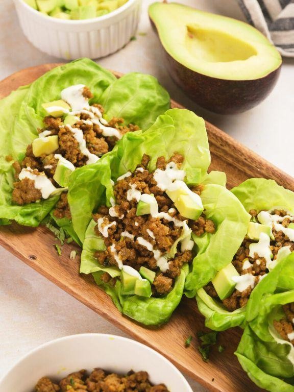 Herb-Infused Ground Beef Lettuce Wraps