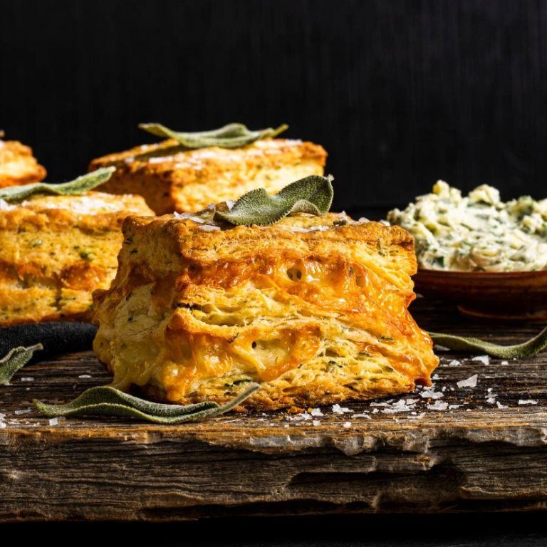 Herbed Biscuits with Melted Gruyere