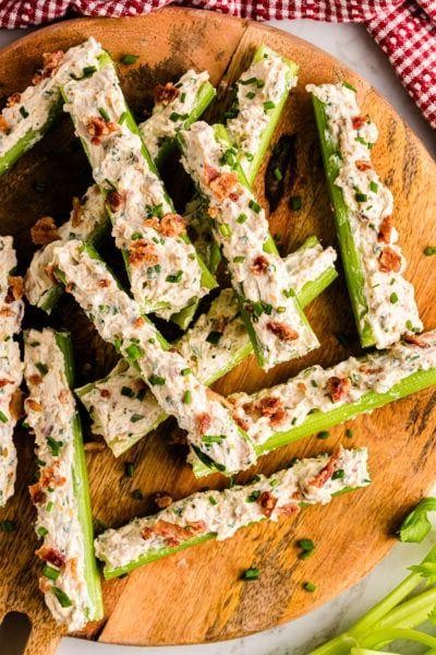 Herbed Cream Cheese Celery Boats