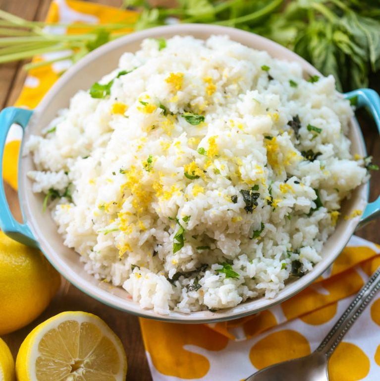 Herbed Long Grain Rice with Lemon and Garlic