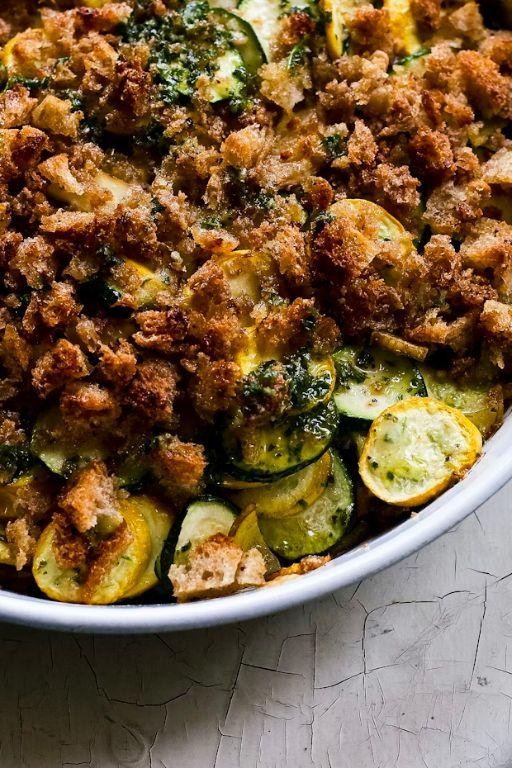 Herbed Squash and Zucchini Gratin