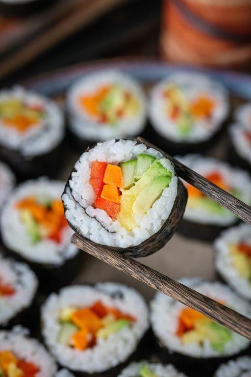 Homemade Vegetable Sushi Rolls
