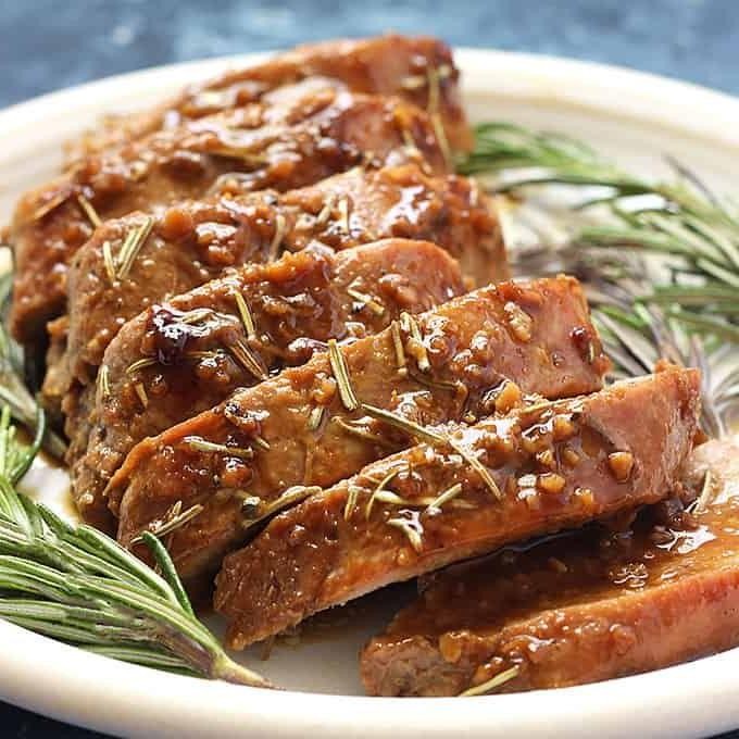 Honey Dijon Boneless Pork Loin Skillet