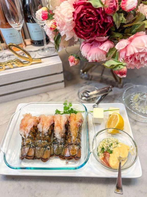 Honey Dijon Broiled Lobster Tails