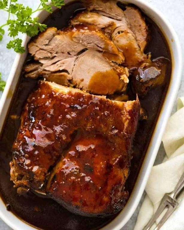 Honey Garlic Slow Cooker Pork Roast