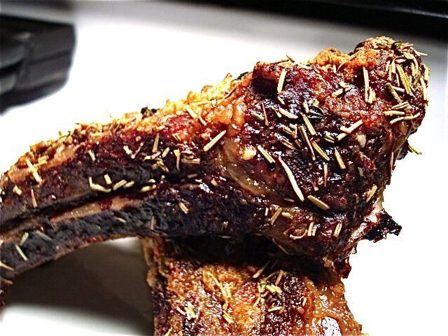 Honey Glazed Grilled Beef Ribs with Rosemary