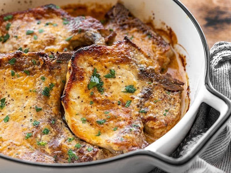 Honey Mustard Glazed Pork Steaks