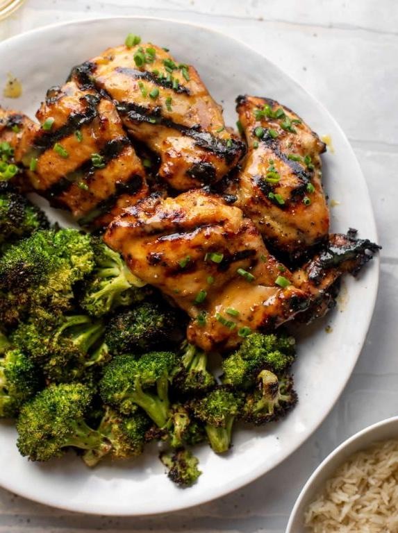 Honey Mustard Grilled Chicken with Broccoli