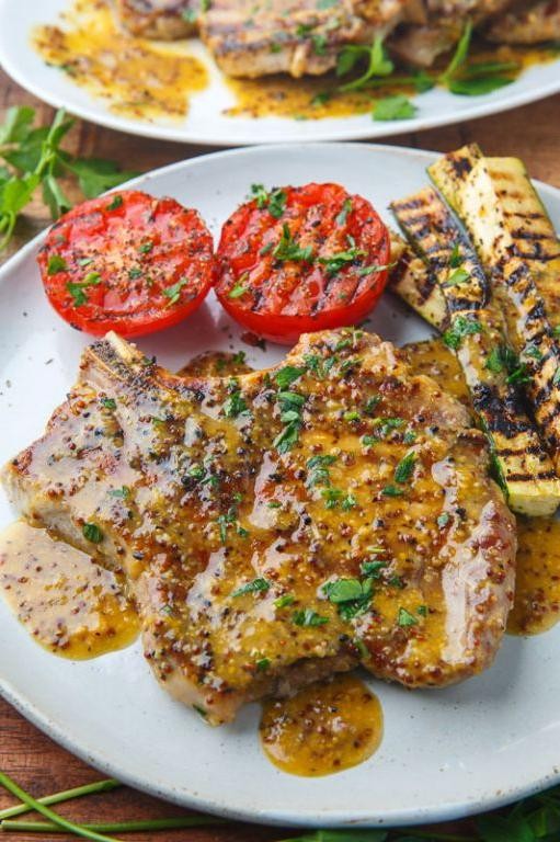 Honey Mustard Marinated Pork Steaks