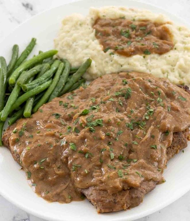 Honey Mustard Oven-Roasted Cube Steak