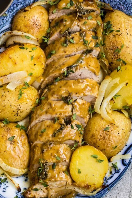 Honey Mustard Slow Cooker Pork Tenderloin