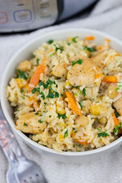Instant Pot Chicken and Rice Pilaf