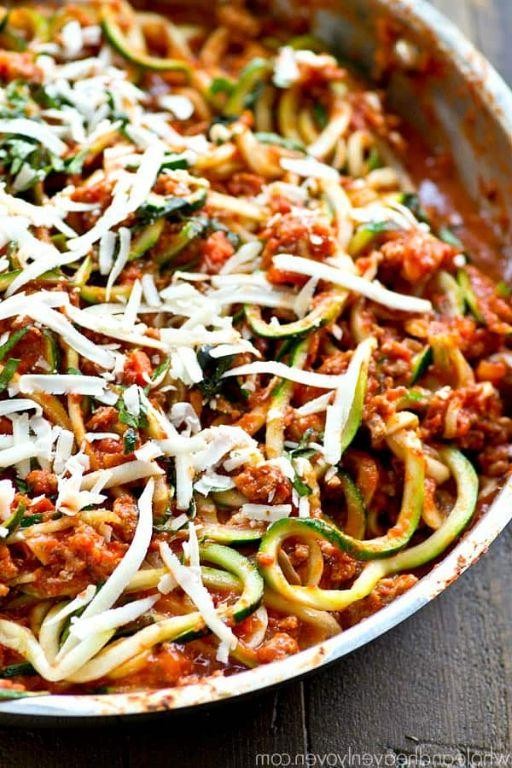 Italian Herb One Pan Ground Turkey and Zoodles