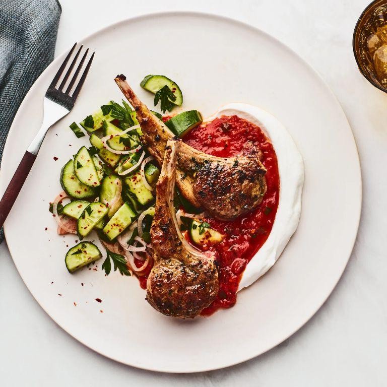 Italian Lamb Chops with Tomato Basil Sauce