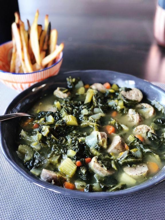 Italian Sausage and Collard Greens Soup