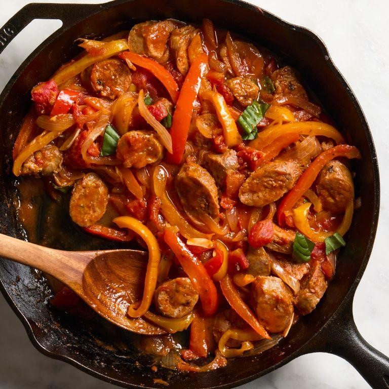 Italian-Style Pepper and Sausage Skillet