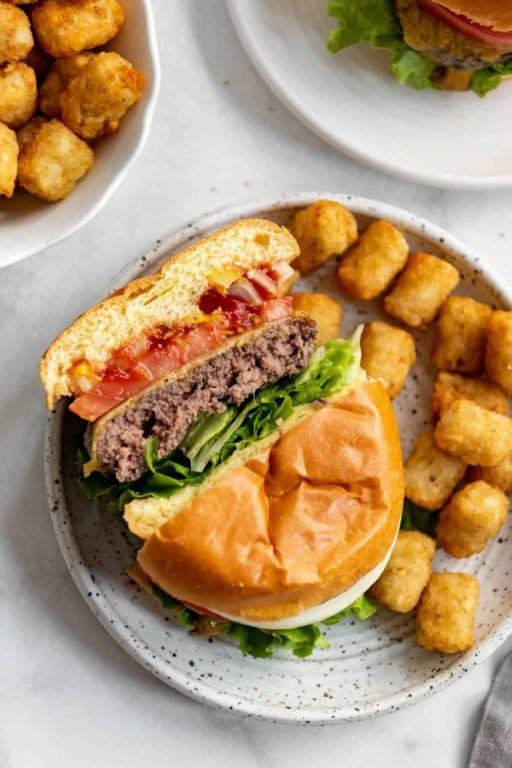 Juicy Air Fryer Hamburgers