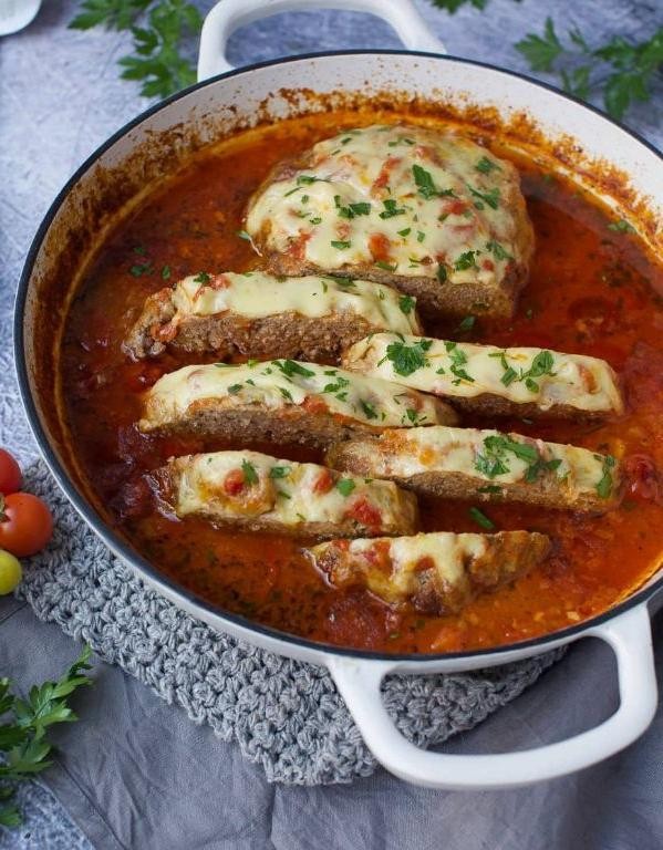 Keto Meatloaf with a Tomato Glaze