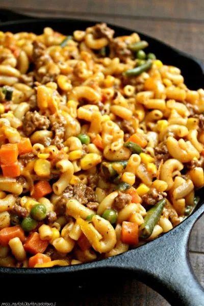 Kid-Friendly Beef and Macaroni Skillet