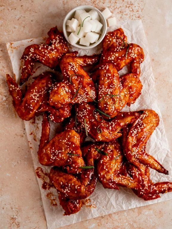 Korean Spicy Gochujang Chicken Wings