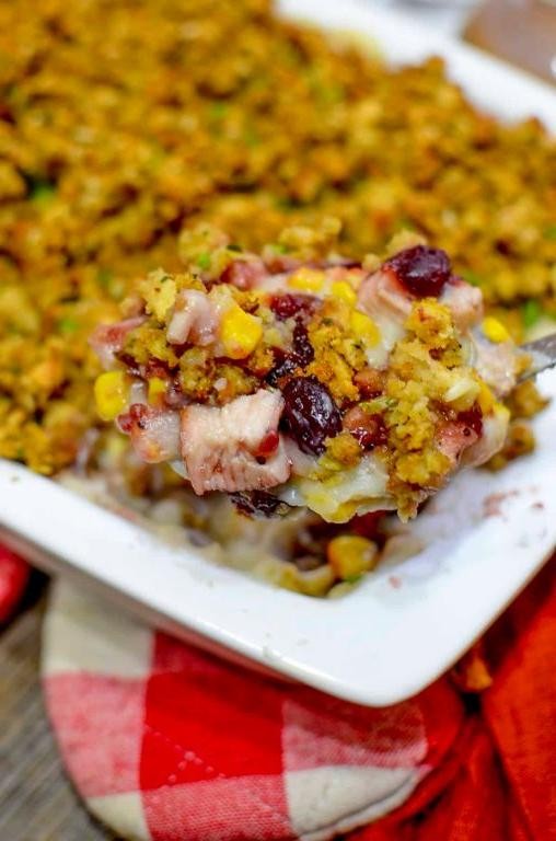 Leftover Turkey and Cranberry Casserole