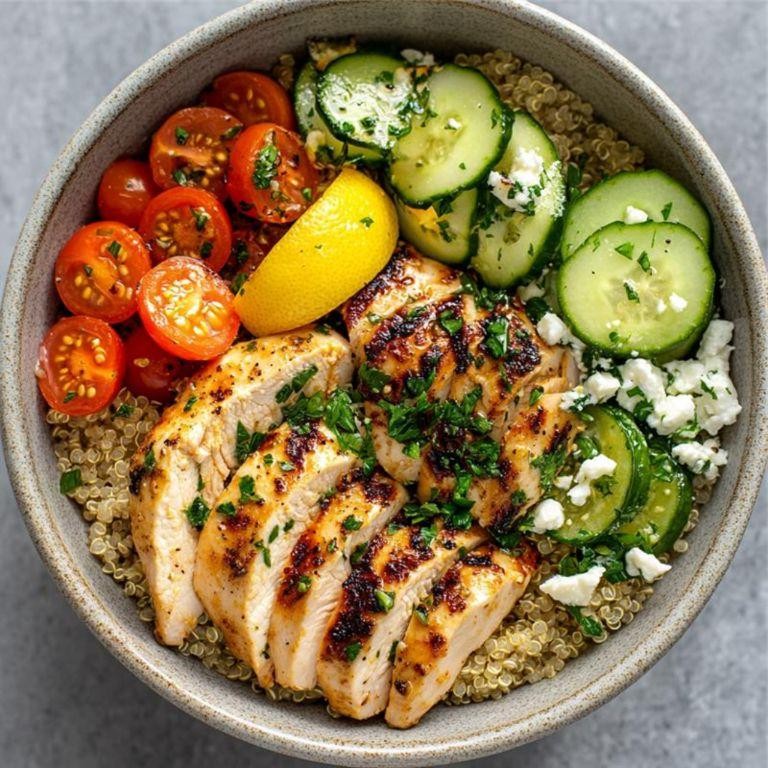 Lemon Herb Chicken with Tomato Salad