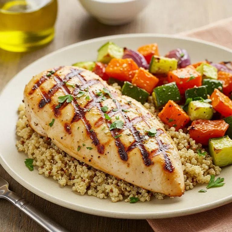 Lemon Herb Grilled Chicken with Quinoa