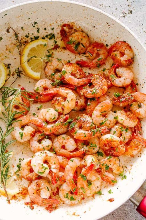 Lemon Herb Pan Seared Shrimp