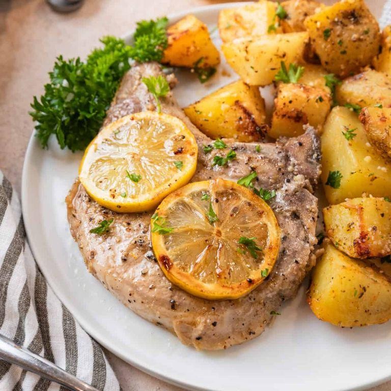 Lemon Pepper Air Fryer Pork Steaks