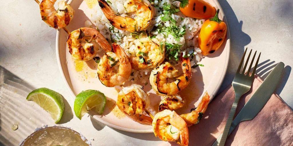 Lemon Thyme Marinated Shrimp Skewers