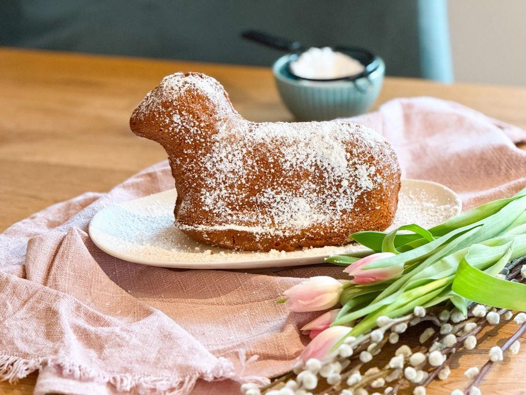 Lemon-Infused Lamb Cake with Zesty Glaze