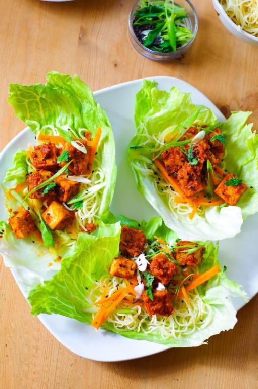 Lemongrass Tofu Lettuce Wraps