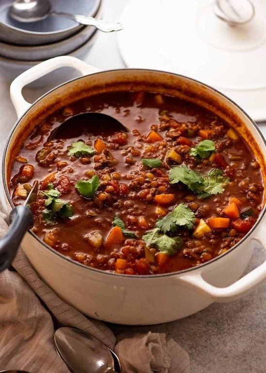 Lentil and Brisket Hearty Soup