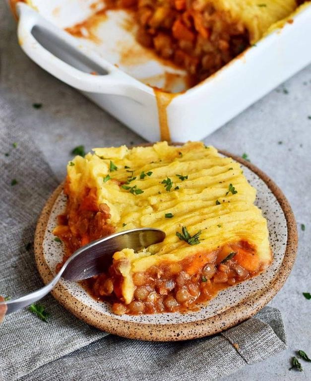 Lentil and Navy Bean Shepherd’s Pie