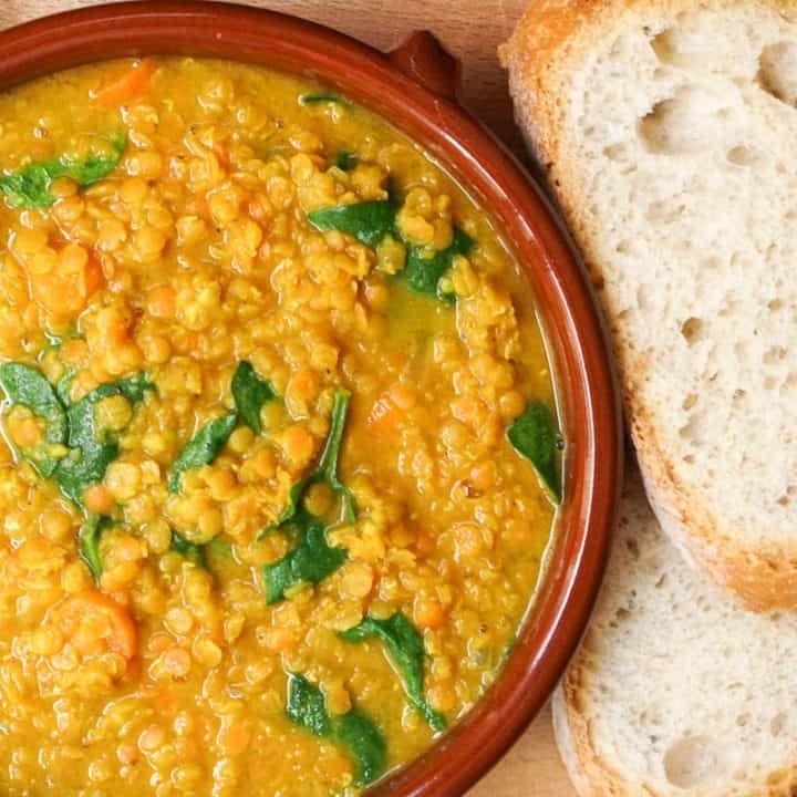 Lentil and Vegetable Soup with Turmeric