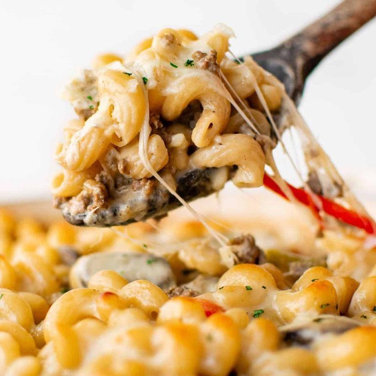 Loaded Philly Cheesesteak Casserole