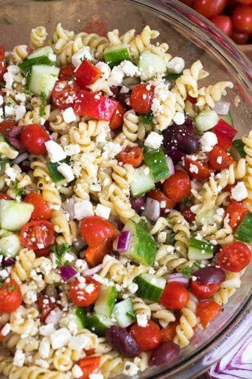 Make-Ahead Greek Pasta Salad