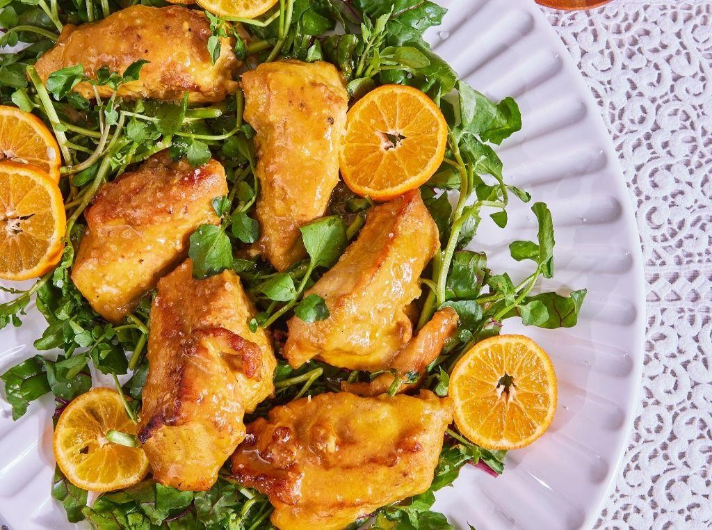 Mandarin Segment and Honey Glazed Chicken