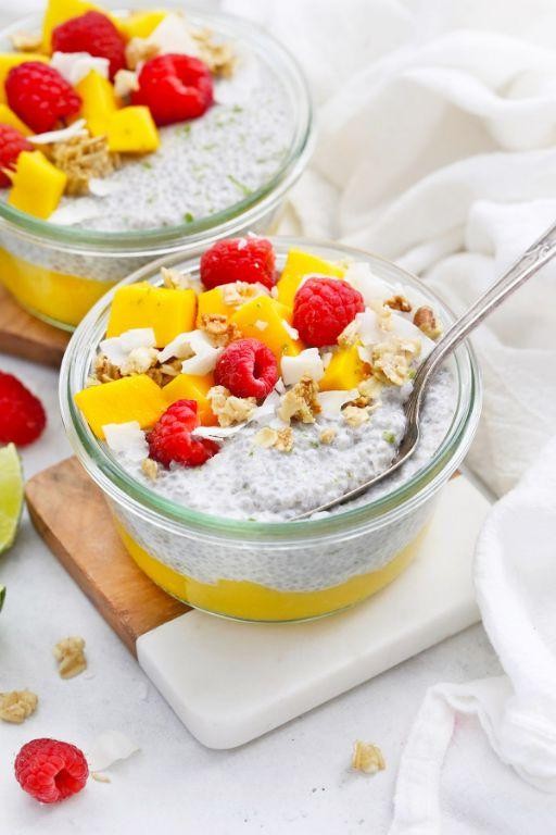 Mango and Lime Chia Seed Pudding