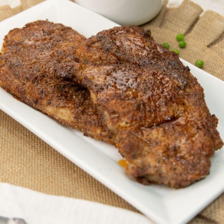 Maple Brown Sugar Air Fryer Pork Steaks