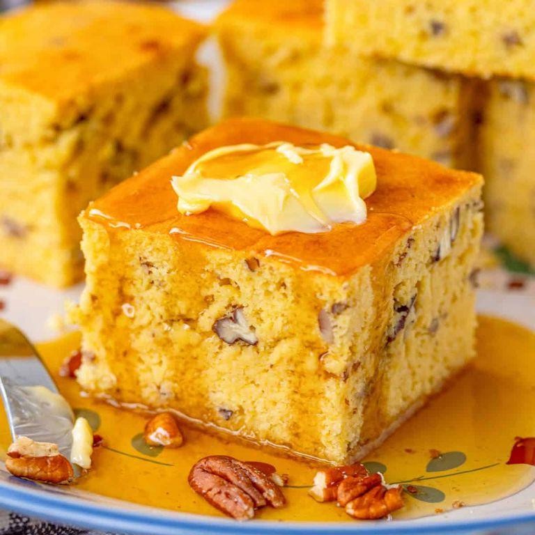 Maple Glazed Cornbread Casserole with Pecans