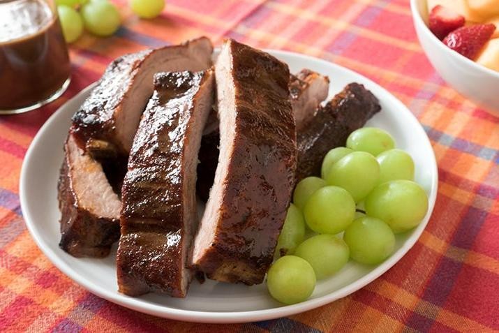 Maple Glazed Grilled Beef Ribs with Mustard