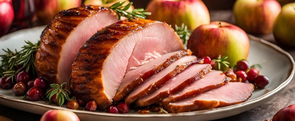 Maple-Glazed Ham with Spiced Apples