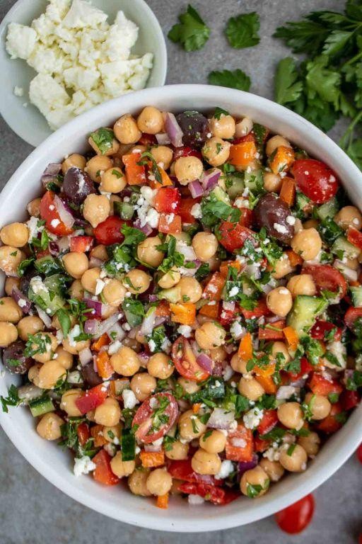 Mediterranean Chickpea and Bean Salad