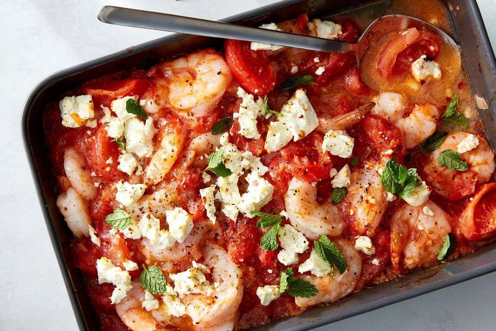 Mediterranean Feta-Stuffed Baked Shrimp
