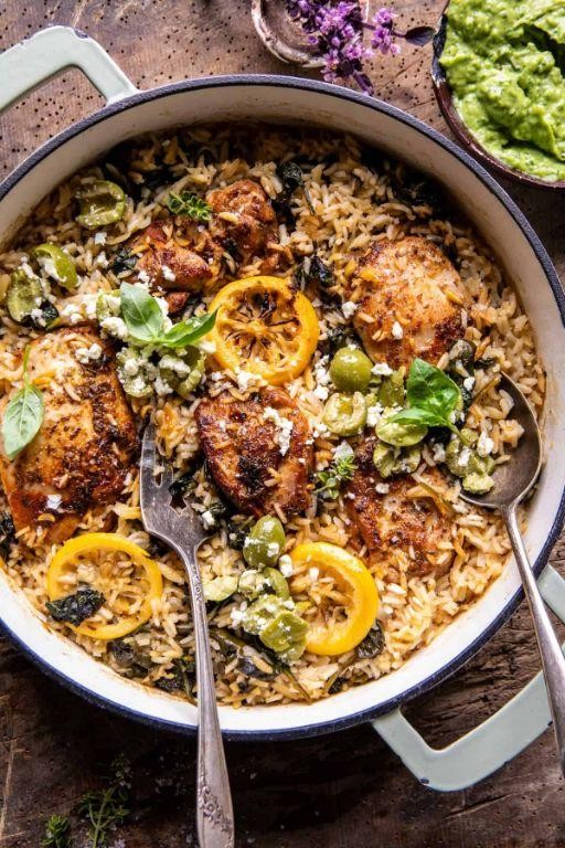 Mediterranean Lemon Chicken and Rice