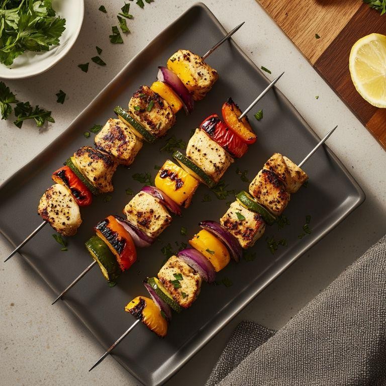 Mediterranean Lemon Garlic Liver Brochettes