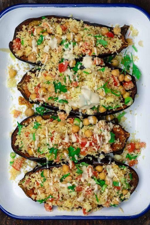 Mediterranean Stuffed Eggplant