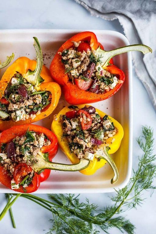 Mediterranean Stuffed Frying Peppers