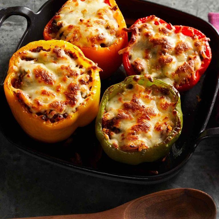 Mexican Cauliflower Rice Stuffed Peppers